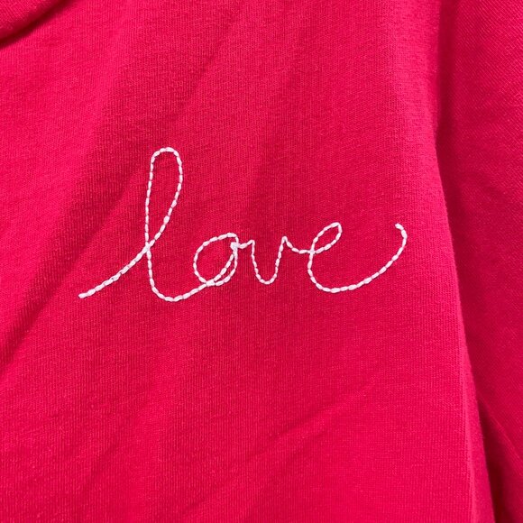 Ella Moss Red Embroidered T-shirt Size L - Picture 3 of 5